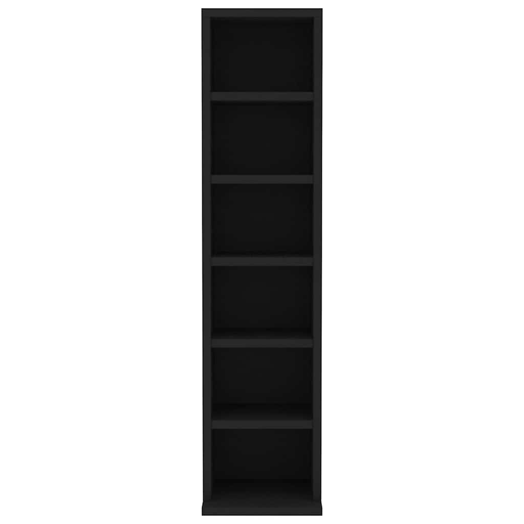 CD-Schrank Schwarz 21x20x88 cm Holzwerkstoff