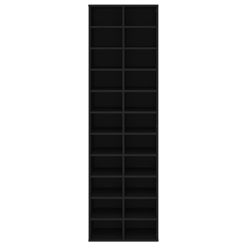 Schuhschrank Schwarz 54x34x183 cm Holzwerkstoff