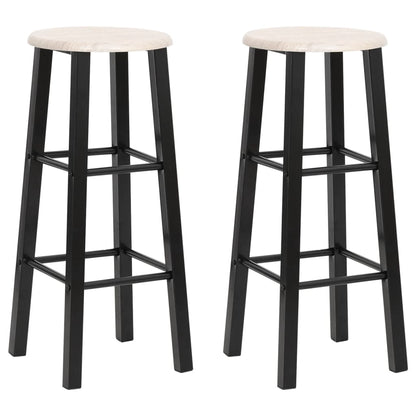 Barstole 2 stk Sort MDF