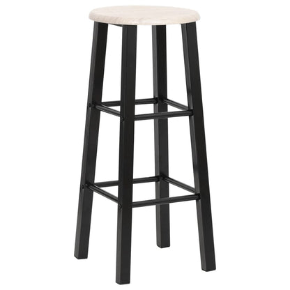 Barstole 2 stk Sort MDF