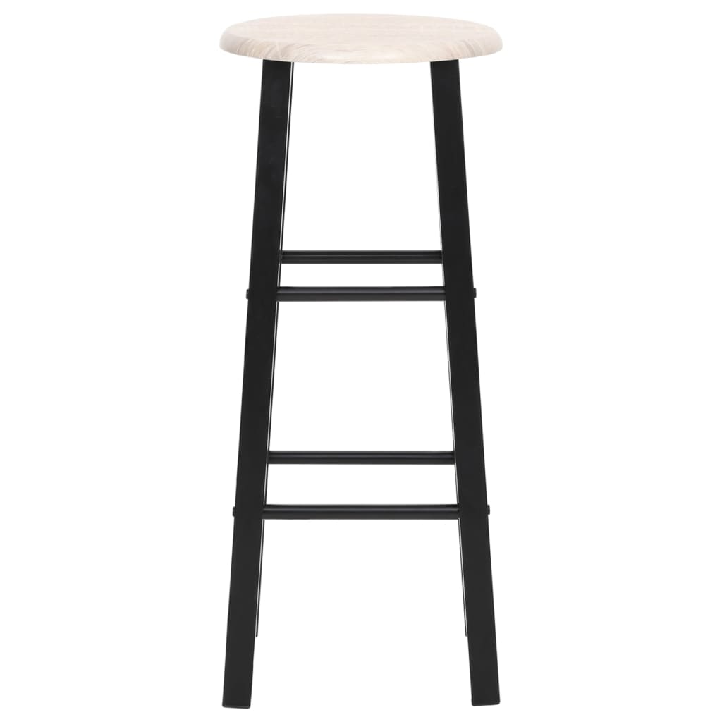 Barstole 2 stk Sort MDF