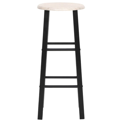 Barstole 2 stk Sort MDF