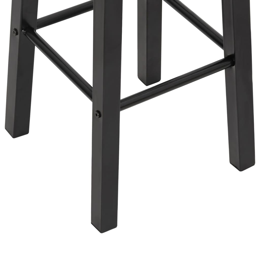 Barstole 2 stk Sort MDF