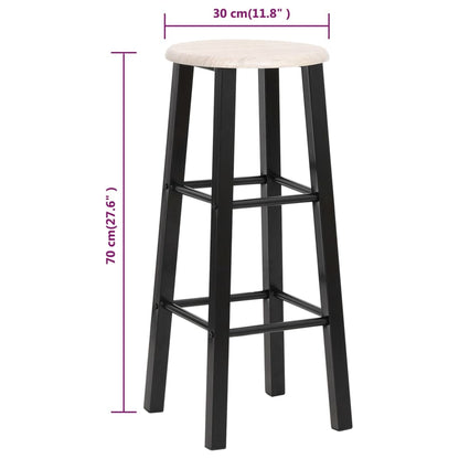 Barstole 2 stk Sort MDF