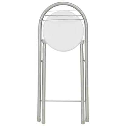 3-tlg. Bar-Set mit Regalen Holz und Stahl Weiß
