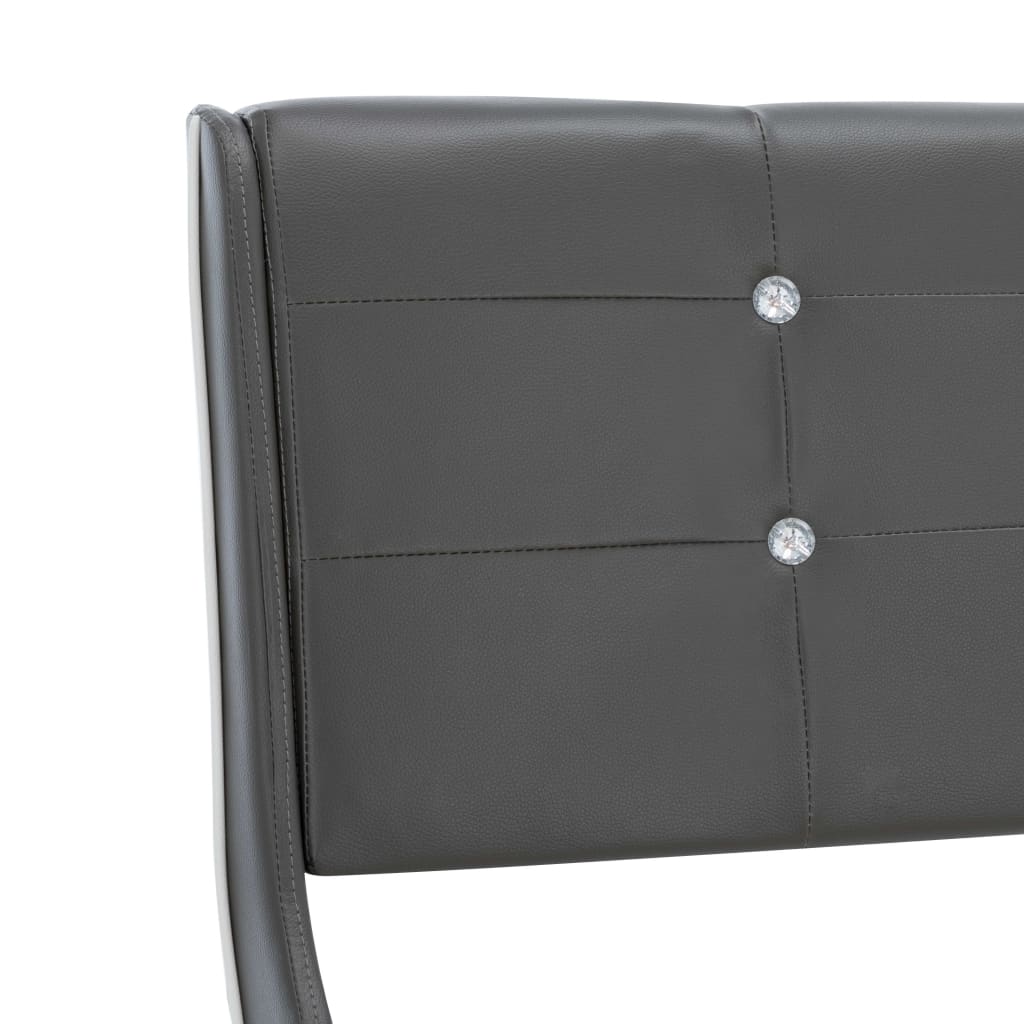 Bettgestell Grau Kunstleder 180x200 cm