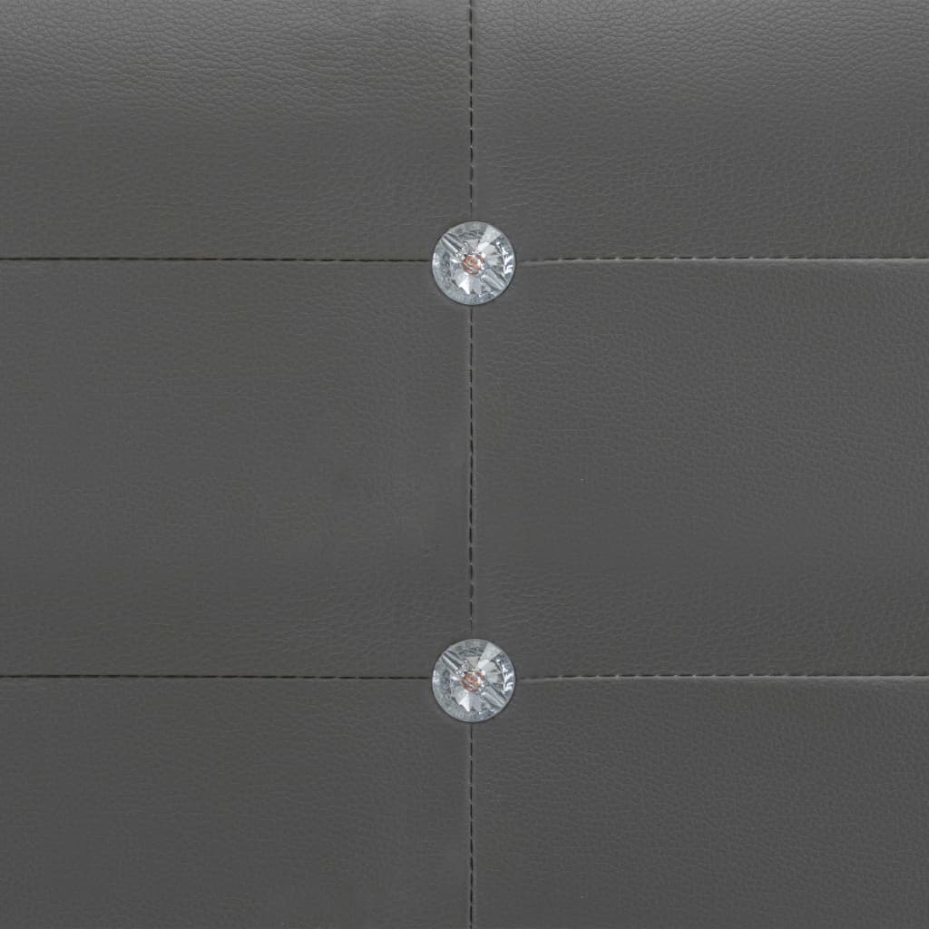 Bettgestell Grau Kunstleder 180x200 cm