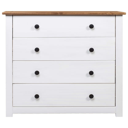 Beistellschrank Weiß 80×40×73 cm Panama-Kiefer