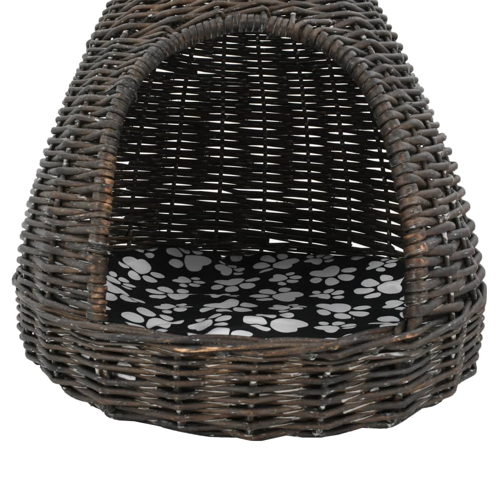 Kattehus med Pude Grå 40x60 cm Natur Pil Tipi