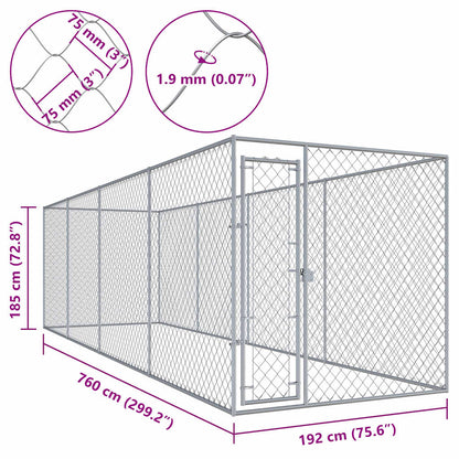 Outdoor-Hundezwinger 760x192x185 cm