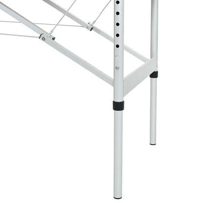 Massagetisch mit 4 Zonen Aluminiumrahmen Anthrazit 186×68 cm