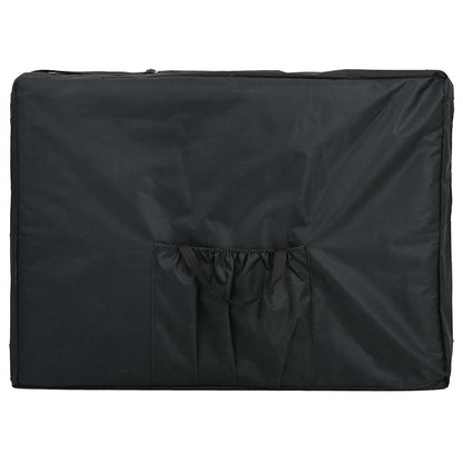 Massagetisch mit 4 Zonen Aluminiumrahmen Anthrazit 186×68 cm