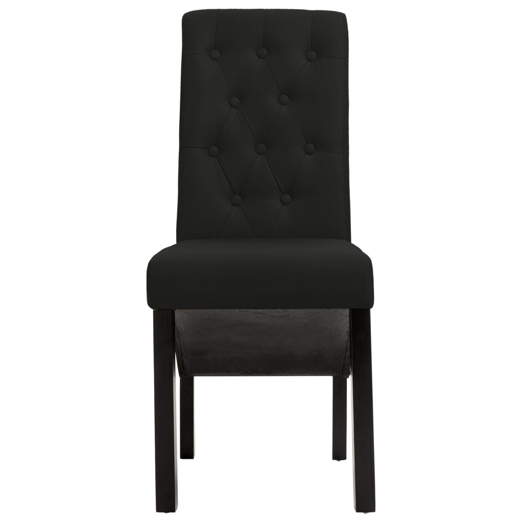 Esszimmerstühle 6 Stk. Schwarz Stoff