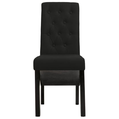 Esszimmerstühle 6 Stk. Schwarz Stoff