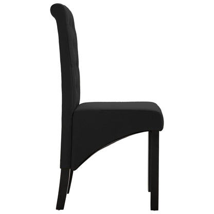 Esszimmerstühle 6 Stk. Schwarz Stoff
