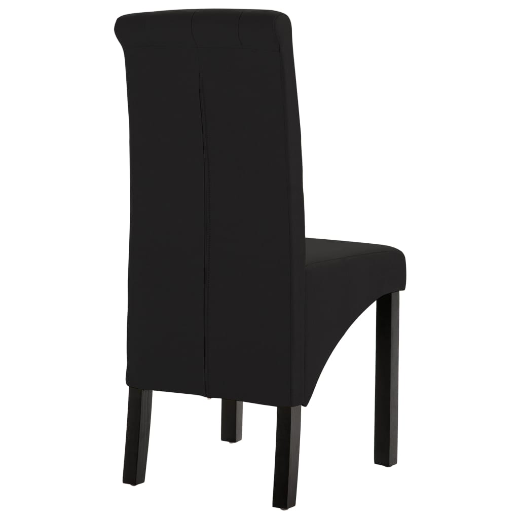 Esszimmerstühle 6 Stk. Schwarz Stoff
