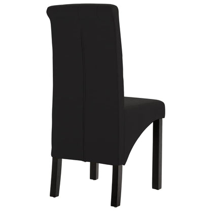Esszimmerstühle 6 Stk. Schwarz Stoff