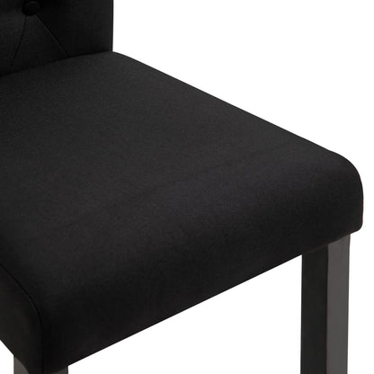 Esszimmerstühle 6 Stk. Schwarz Stoff