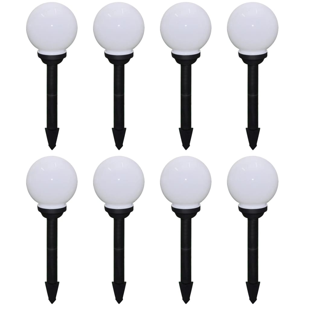 Wegeleuchten 8 Stk. LED 15 cm mit Erdspieß