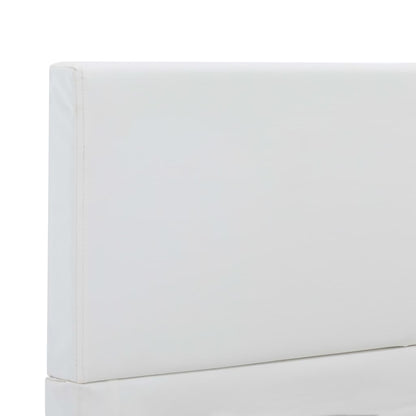 Bettgestell Weiß Kunstleder 100x200 cm