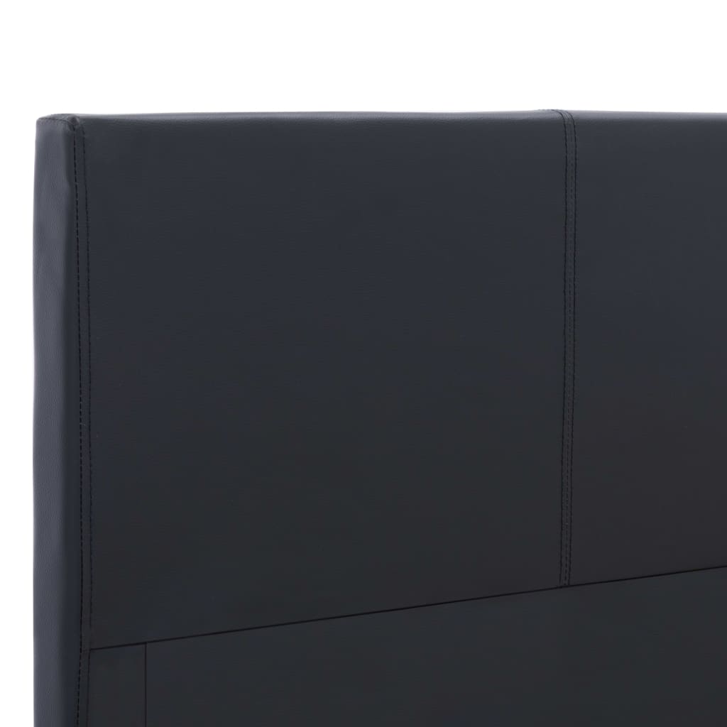 Bettgestell Schwarz Kunstleder 180x200 cm