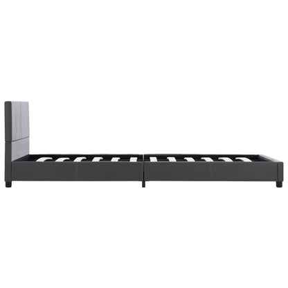 Bettgestell Grau Kunstleder 100x200 cm