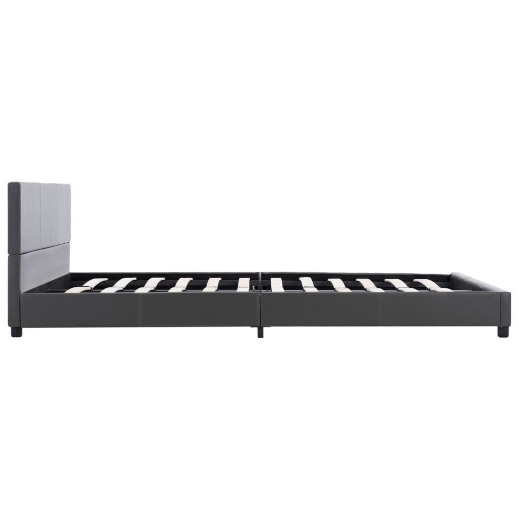 Bettgestell Grau Kunstleder 120x200 cm