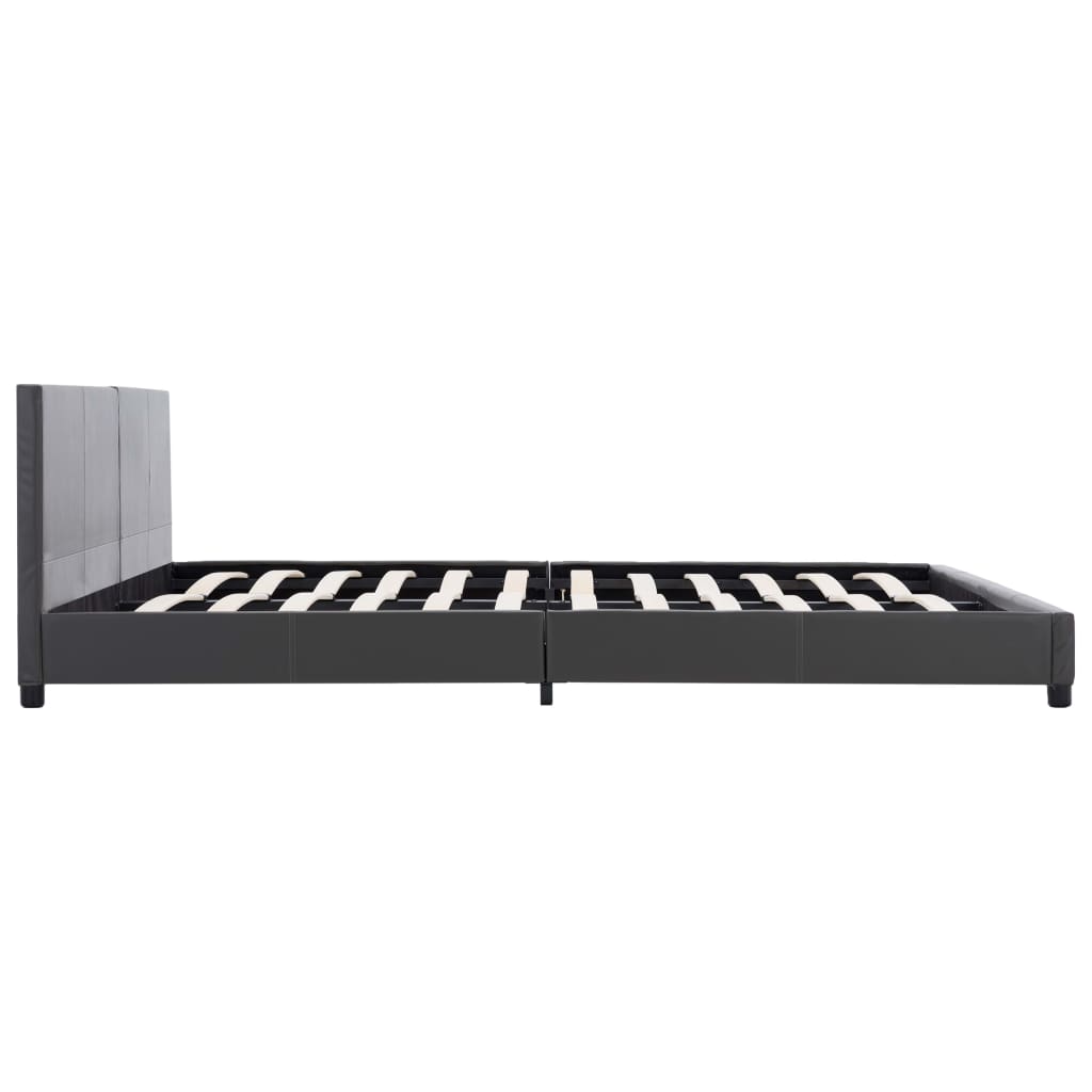 Bettgestell Grau Kunstleder 180x200 cm