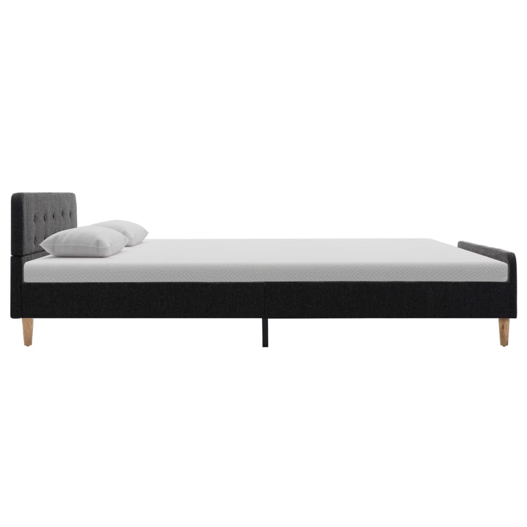 Bettgestell Dunkelgrau Sackleinen 160x200 cm