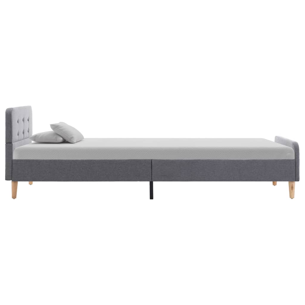 Bettgestell Hellgrau Stoff 90x200 cm