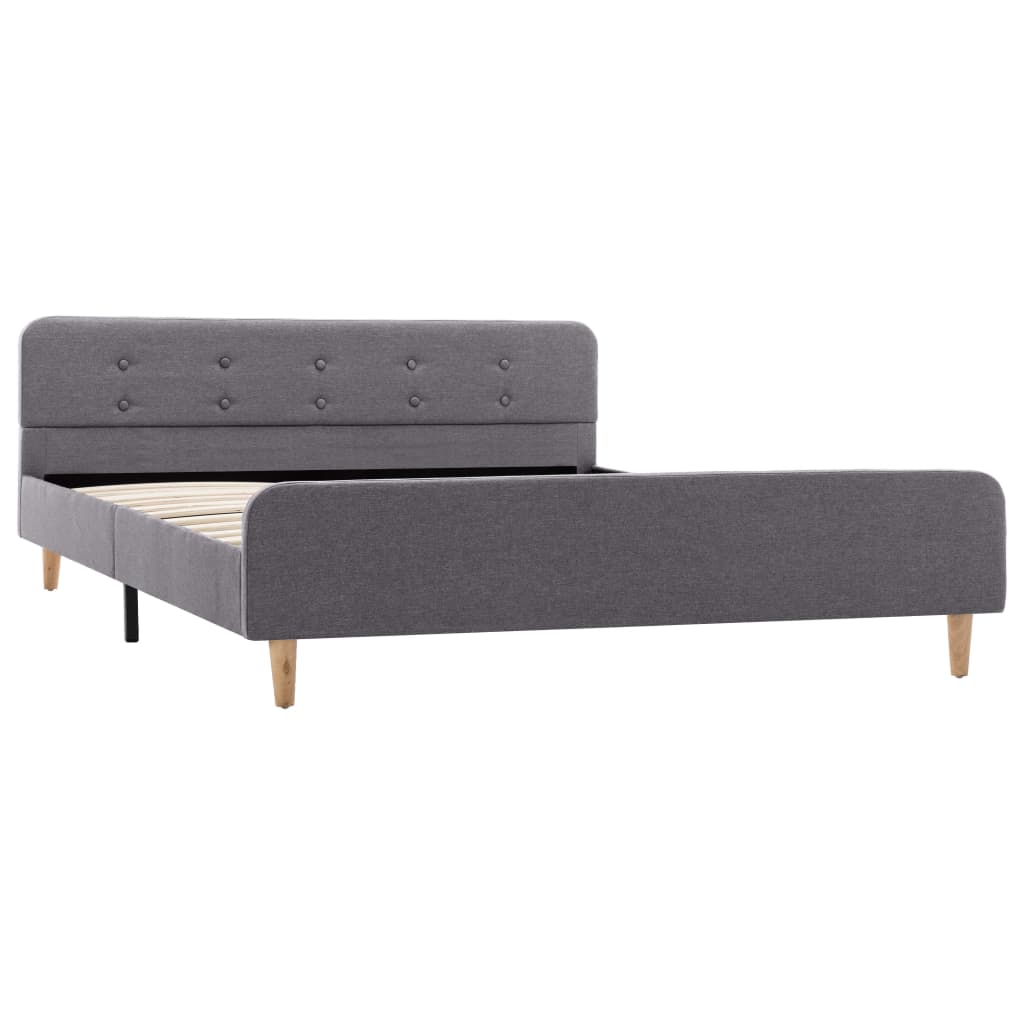 Bettgestell Hellgrau Stoff 140x200 cm