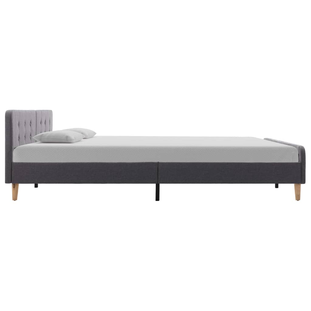 Bettgestell Hellgrau Stoff 180×200 cm