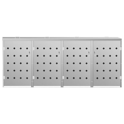 Mülltonnenbox für 4 Tonnen 240 L Edelstahl
