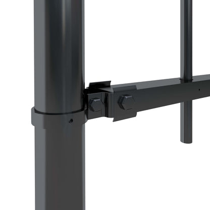 Gartenzaun mit Speerspitze Stahl 537 x 80 cm Schwarz