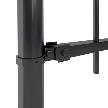 Gartenzaun mit Speerspitze Stahl 1070 x 80 cm Schwarz