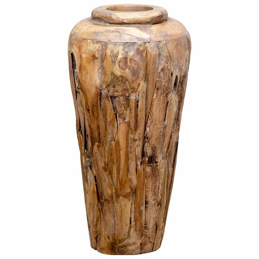 Deko-Vase 40 x 80 cm Massivholz Teak
