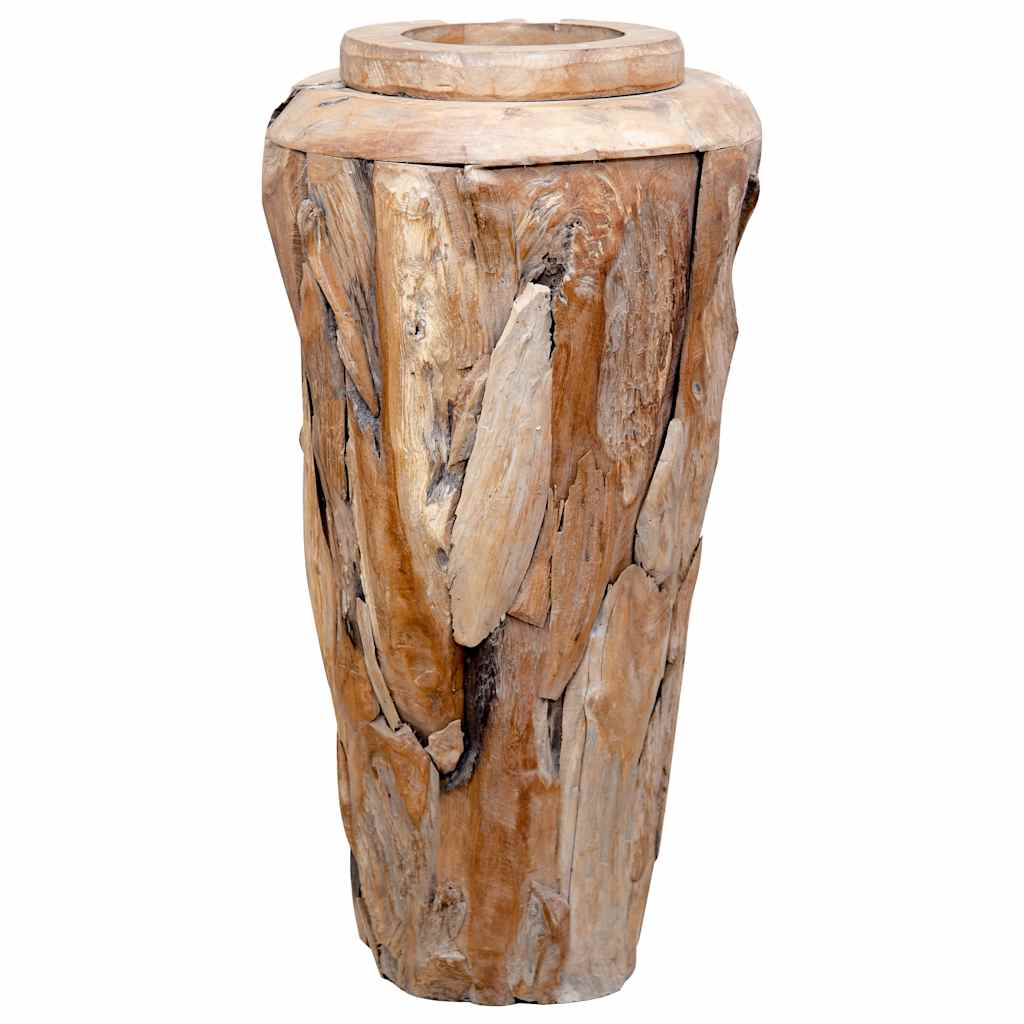 Deko-Vase 40 x 80 cm Massivholz Teak