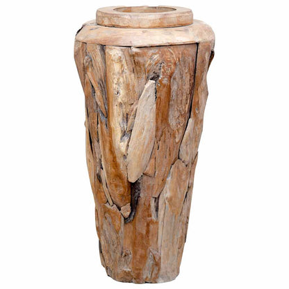 Deko-Vase 40 x 80 cm Massivholz Teak