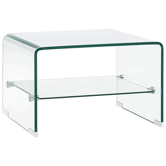 Couchtisch Transparent 50×45×33 cm Hartglas