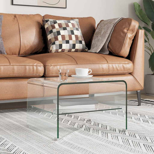 Couchtisch Transparent 50×45×33 cm Hartglas