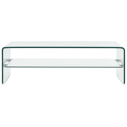 Couchtisch Transparent 98×45×31 cm Hartglas