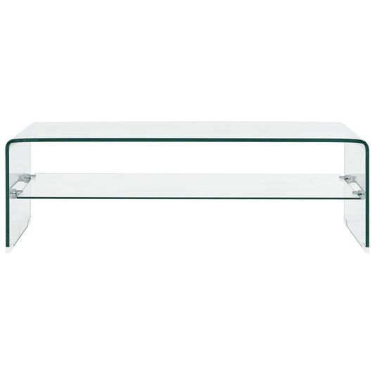 Couchtisch Transparent 98×45×31 cm Hartglas