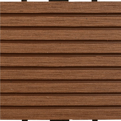 22 Stk. Terrassenfliesen 30 x 30 cm 2 qm WPC Braun