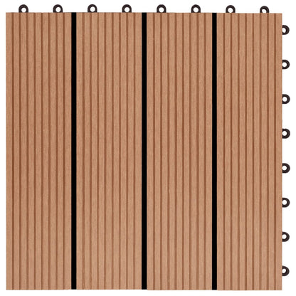 22 Stk. Terrassenfliesen 30 x 30 cm 2 qm WPC Teakholzfarbe