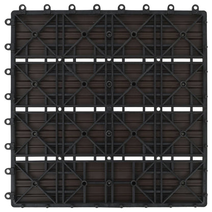 22 Stk. Terrassenfliesen 30 x 30 cm 2 qm WPC Dunkelbraun