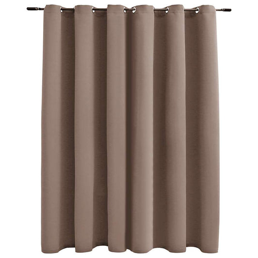 Verdunkelungsvorhang mit Metallösen Taupe 290 x 245 cm