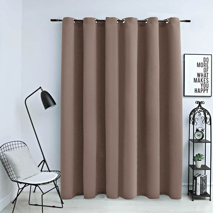 Verdunkelungsvorhang mit Metallösen Taupe 290 x 245 cm