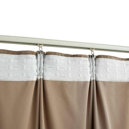 Verdunkelungsvorhang mit Haken Samt Beige 290 x 245 cm