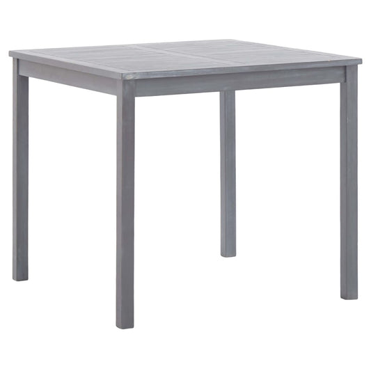 Gartentisch Grau 80x80x74 cm Massivholz Akazie
