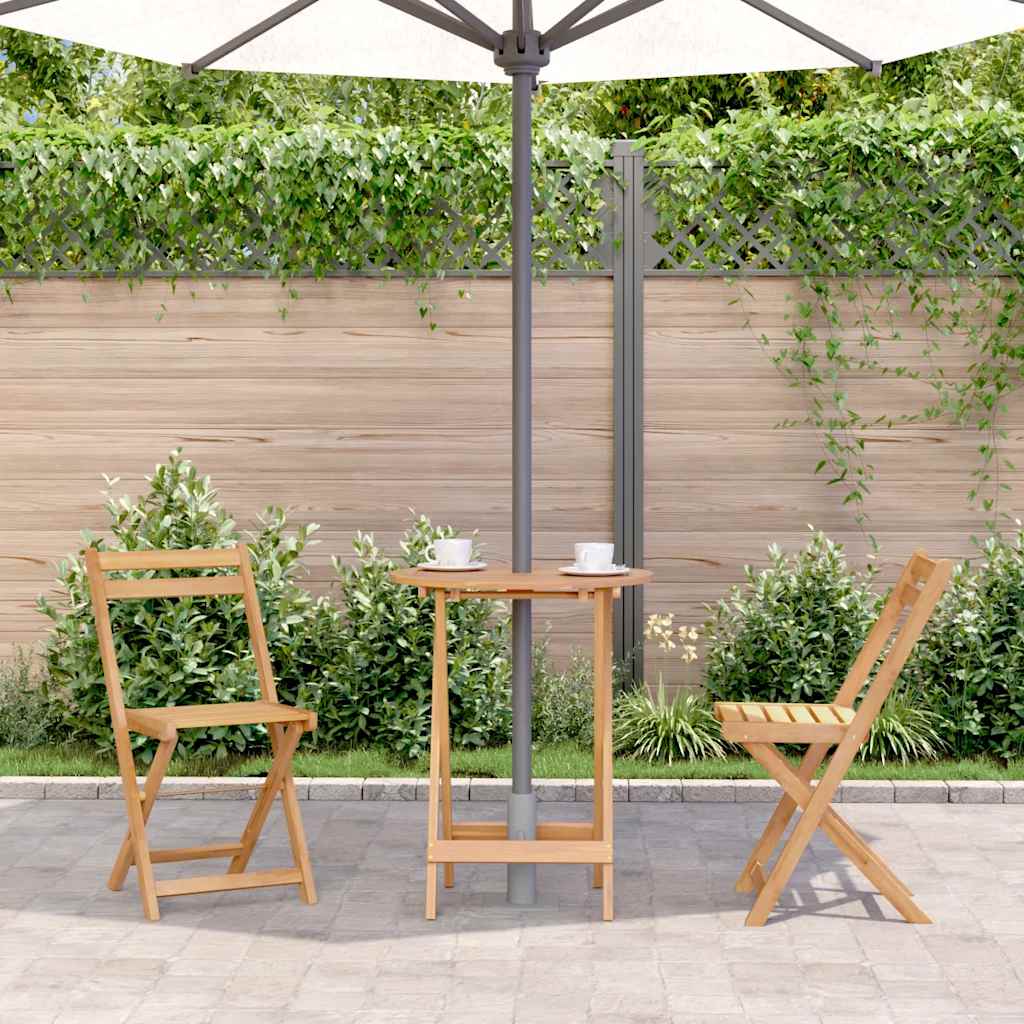 Gartentisch Klappbar 60x75 cm Massivholz Akazie